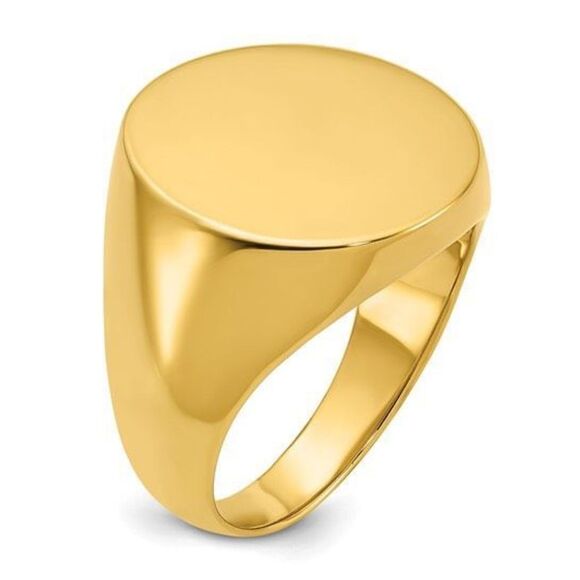 14k Gold Men’s Signet Ring - Picture 6 of 6